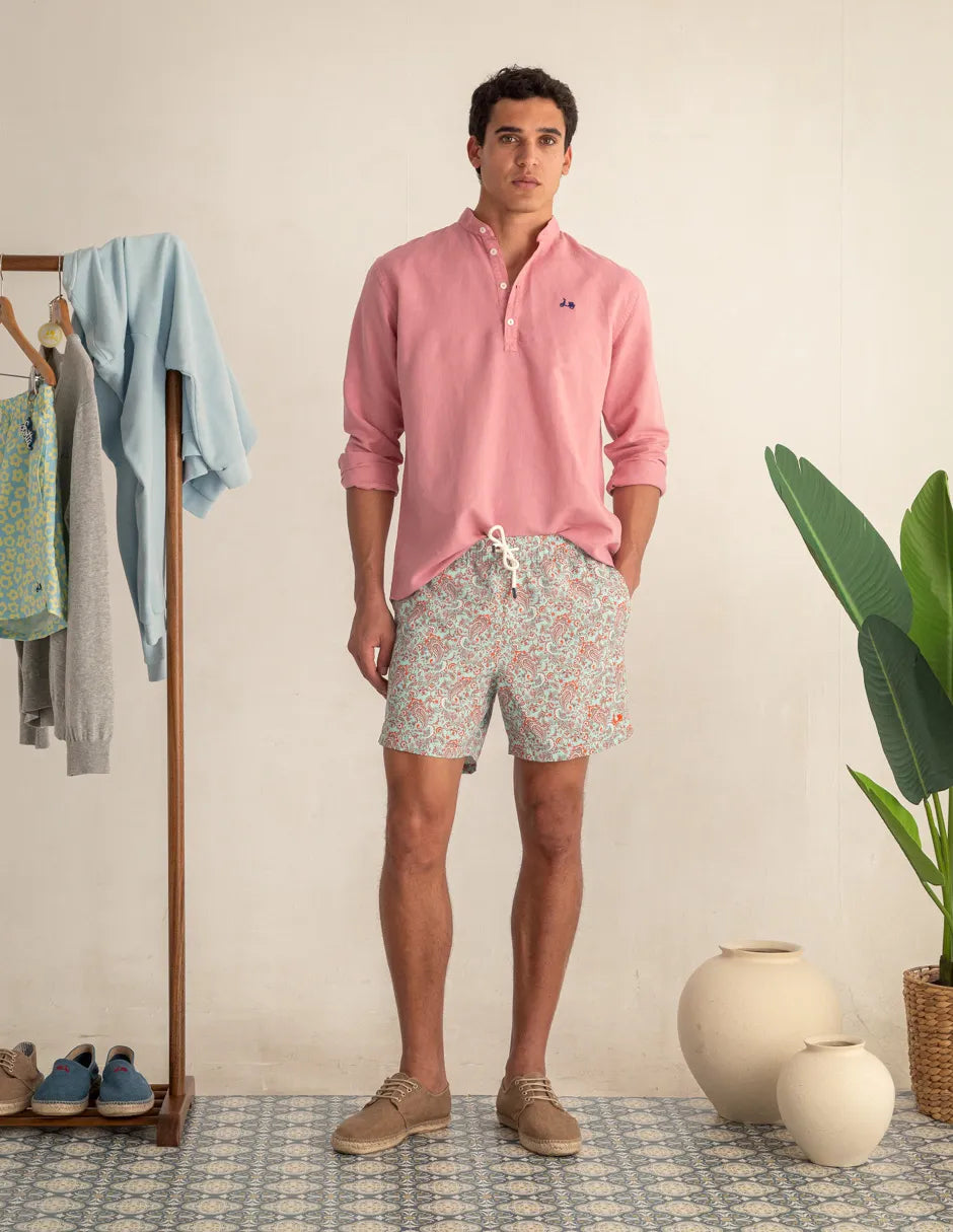 Bañador estampado verde menta