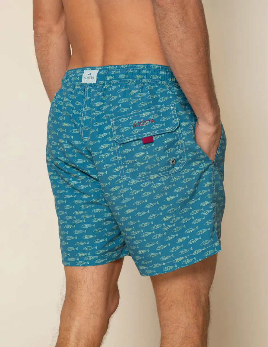 Bañador estampado de peces