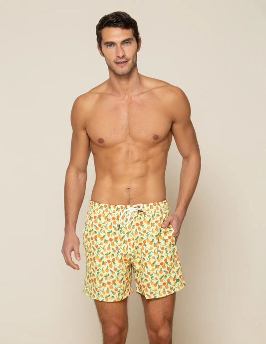 Bañador hombre naranjas