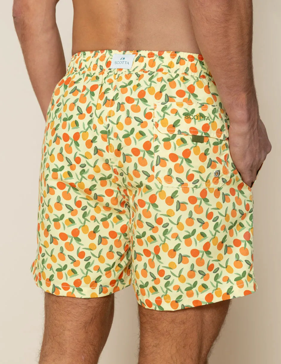 Bañador hombre naranjas