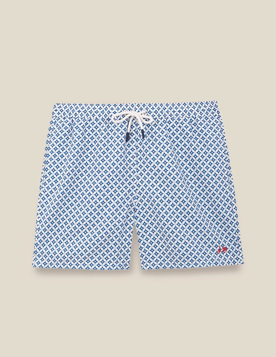 Bañador hombre estampado azul