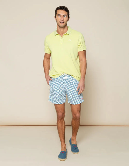 Bañador hombre estampado azul