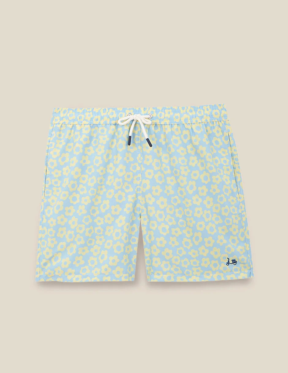 Bañador hombre flores amarillo