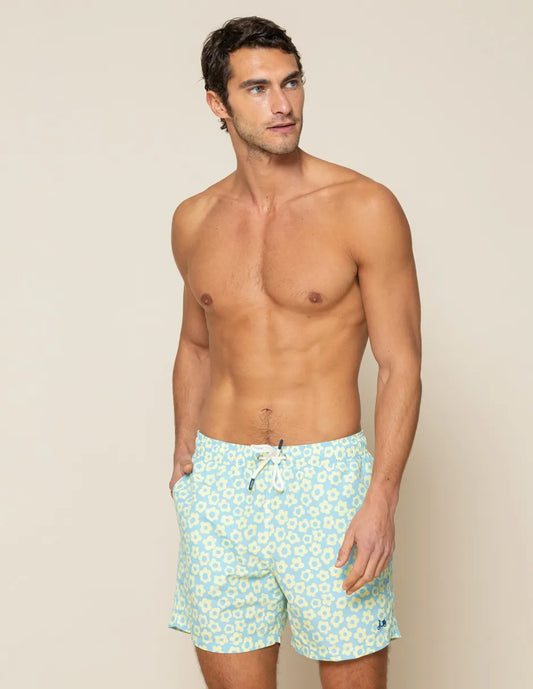 Bañador hombre flores amarillo