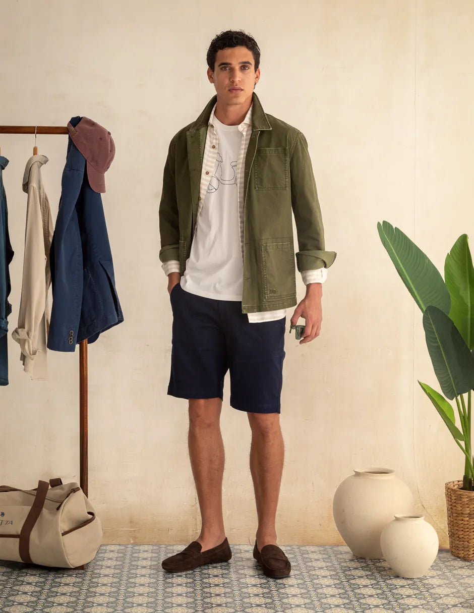 Bermudas hombre azules
