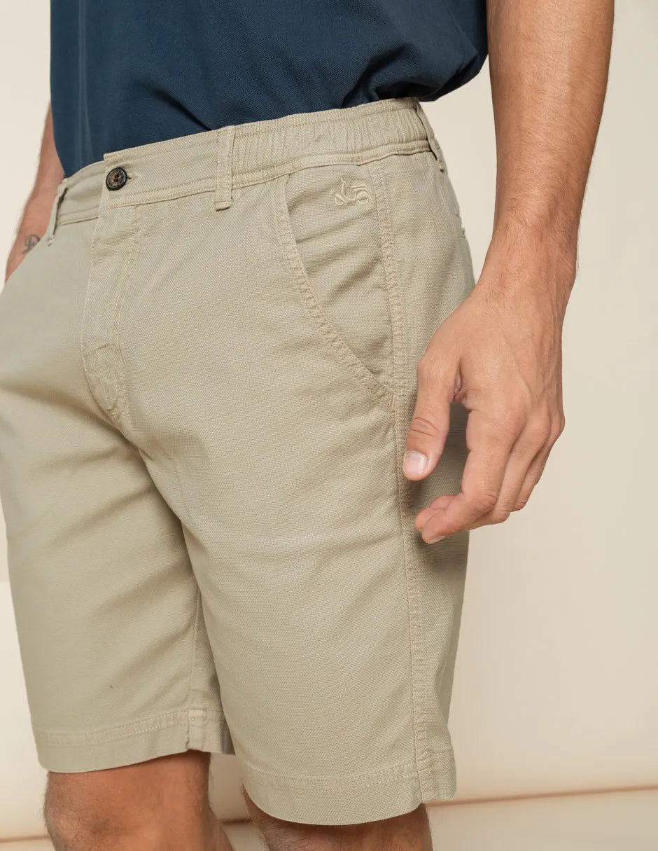 Bermuda piqué beige
