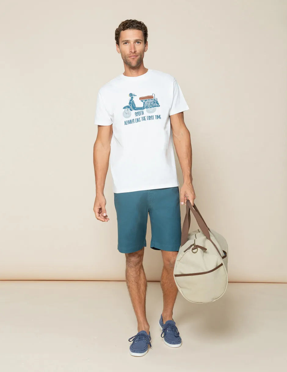 Bermuda azul para hombre