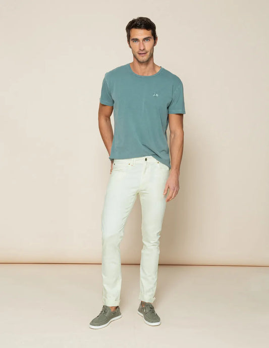 Pantalón 5 bolsillos beige de hombre