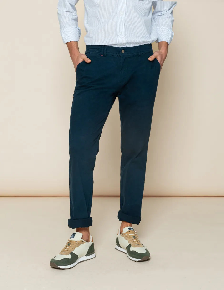 Pantalón chino marino de hombre