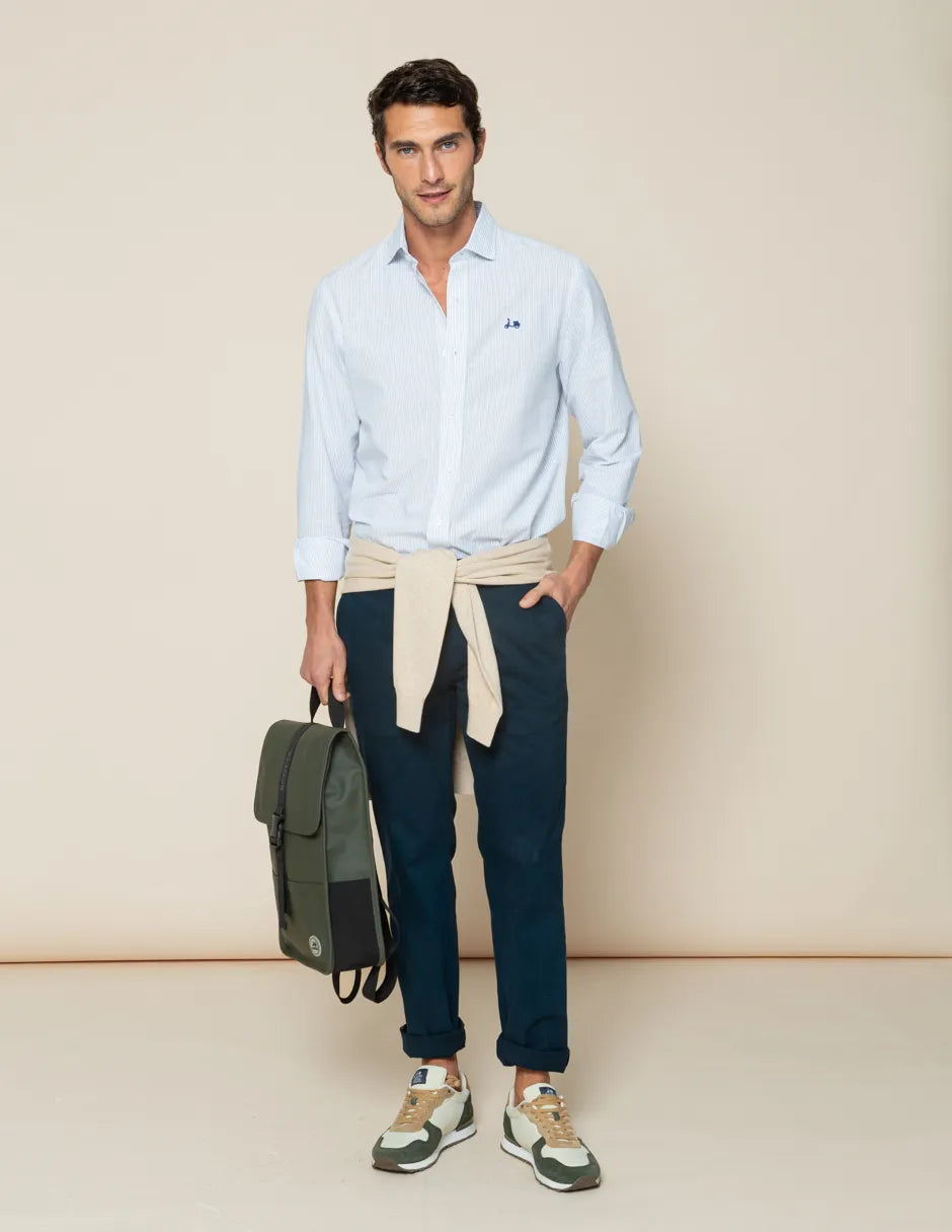Pantalón chino marino de hombre