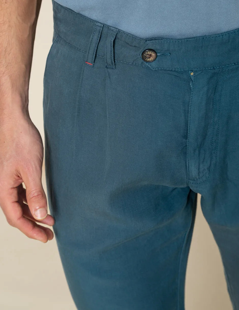 Pantalón de doble pinza azul