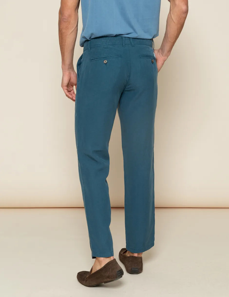 Pantalón de doble pinza azul