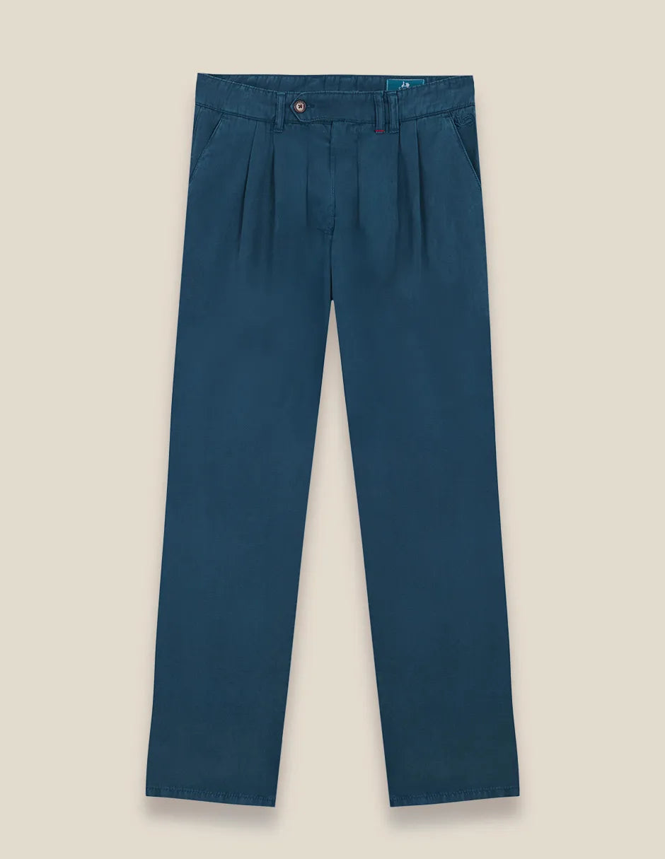 Pantalón de doble pinza azul