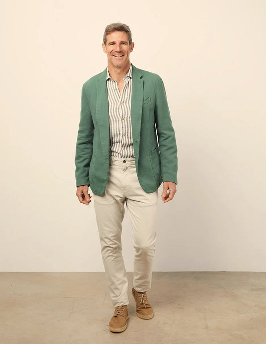 Americana de hombre verde