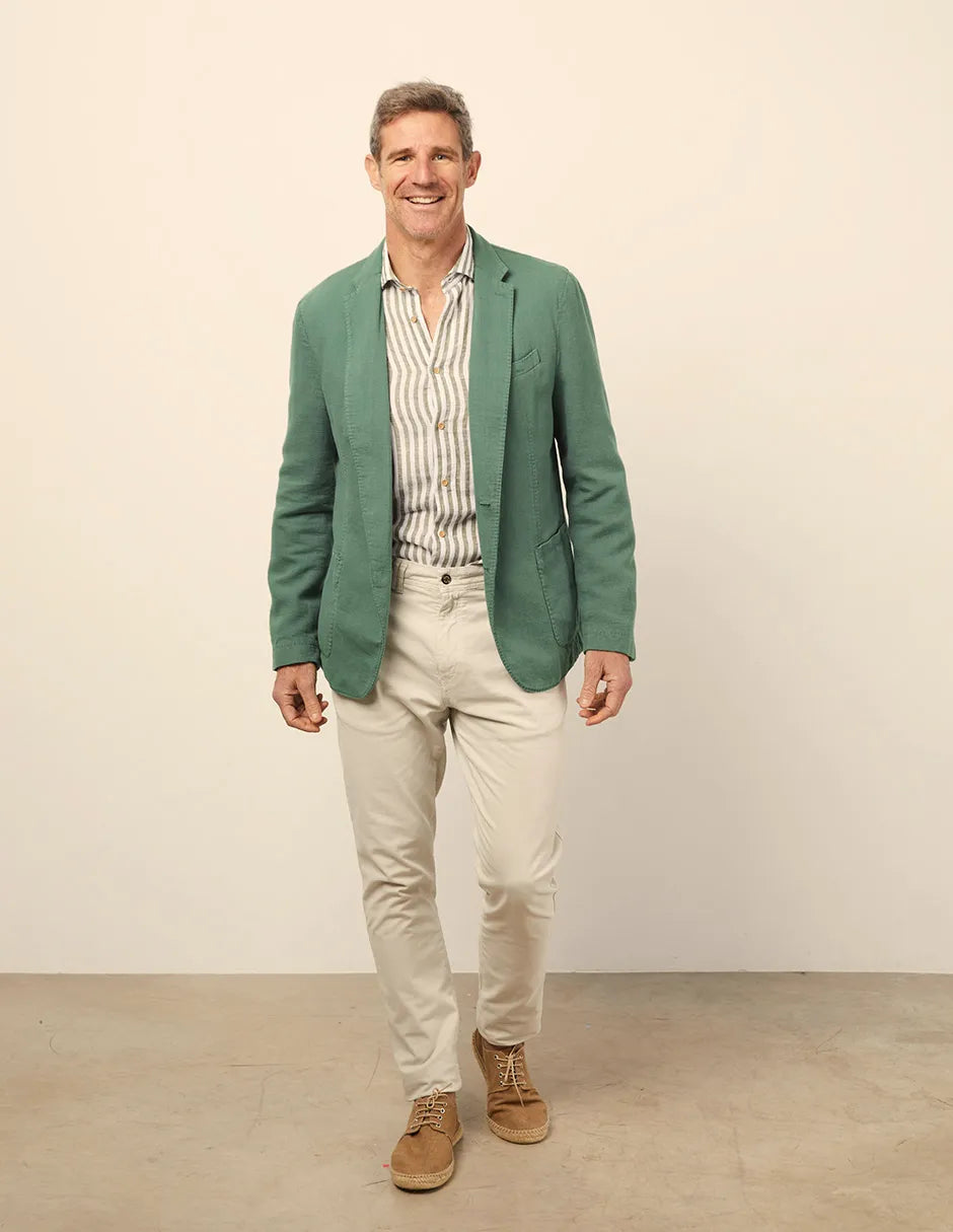Americana de hombre verde