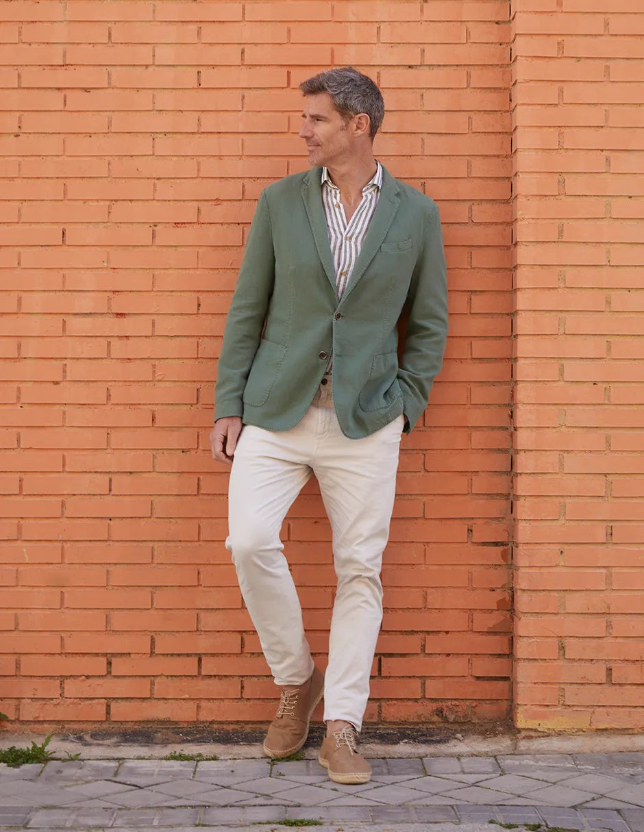 Americana de hombre verde