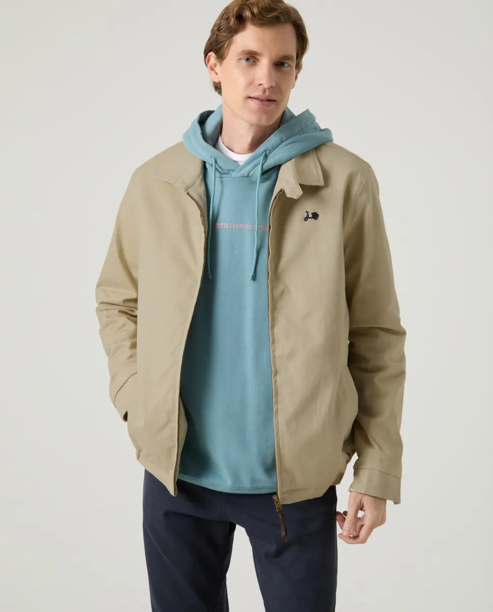 Chaqueta corta sarga beige