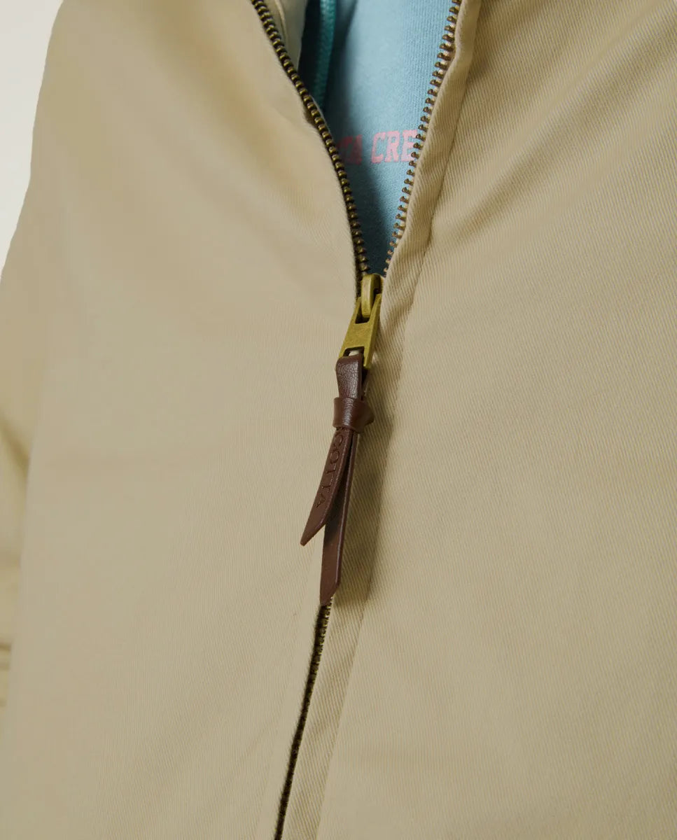 Chaqueta corta sarga beige