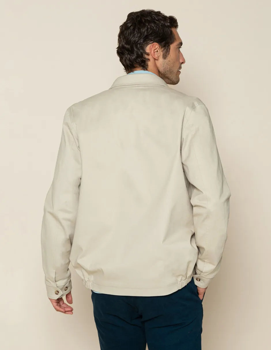 Chaqueta corta sarga beige