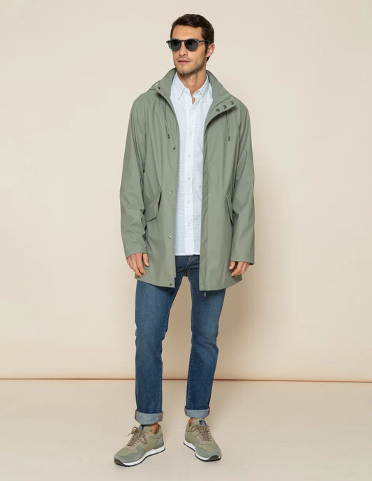 Chubasquero verde de hombre