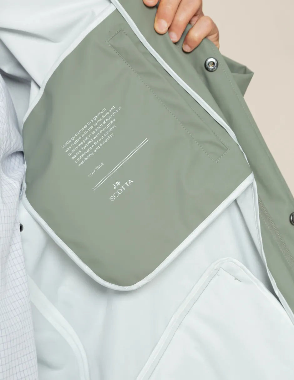 Chubasquero verde de hombre