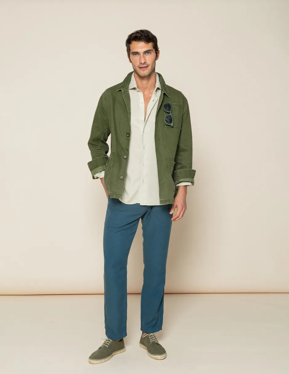 Chaqueta verde de primavera