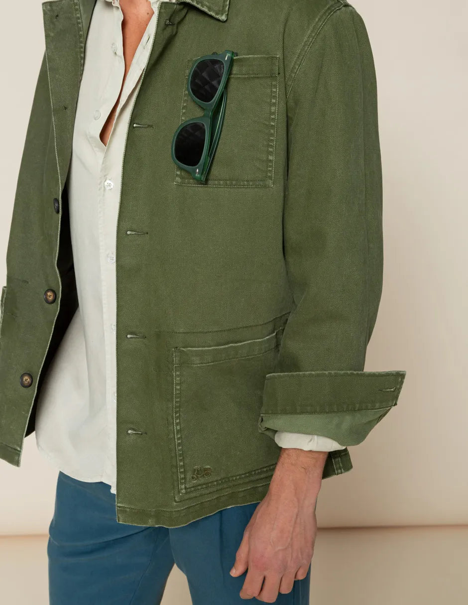 Chaqueta verde de primavera
