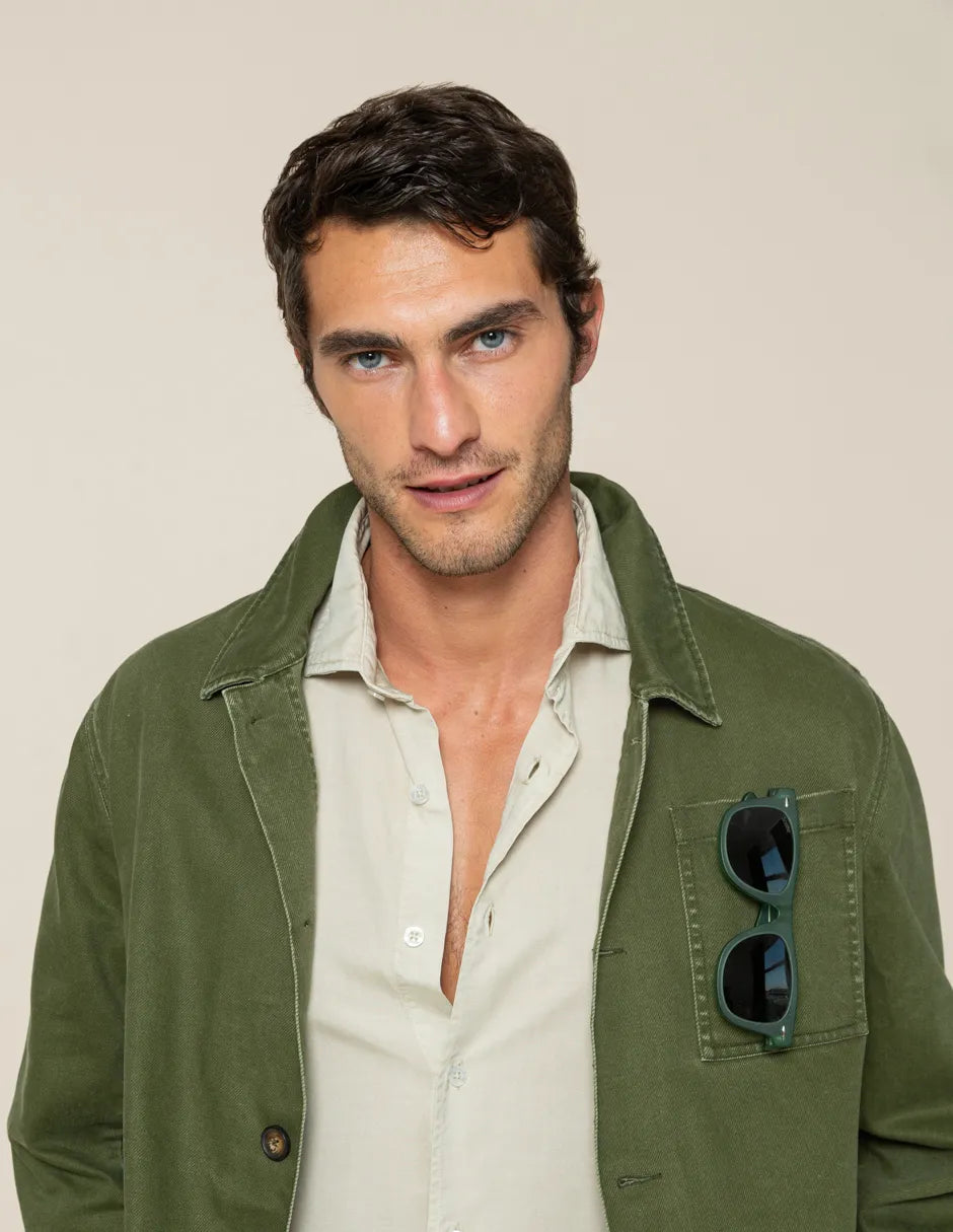 Chaqueta verde de primavera