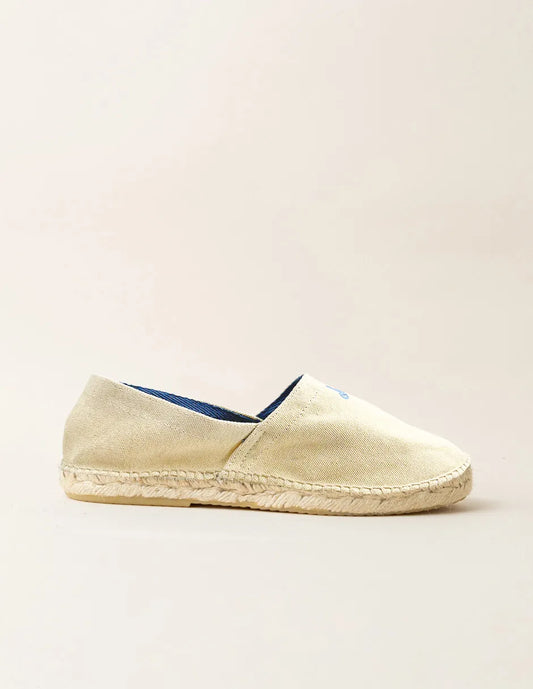 Alpargatas beige con logo