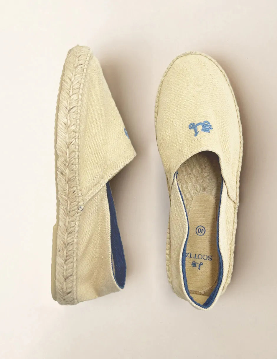 Alpargatas beige con logo