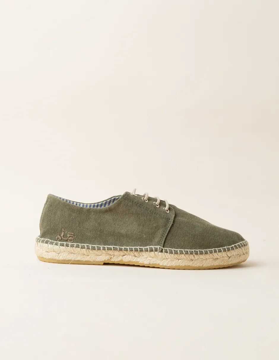 Alpargata de cordones verde khaki