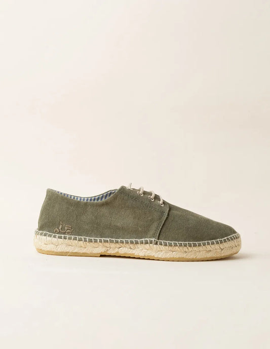 Alpargata de cordones verde khaki