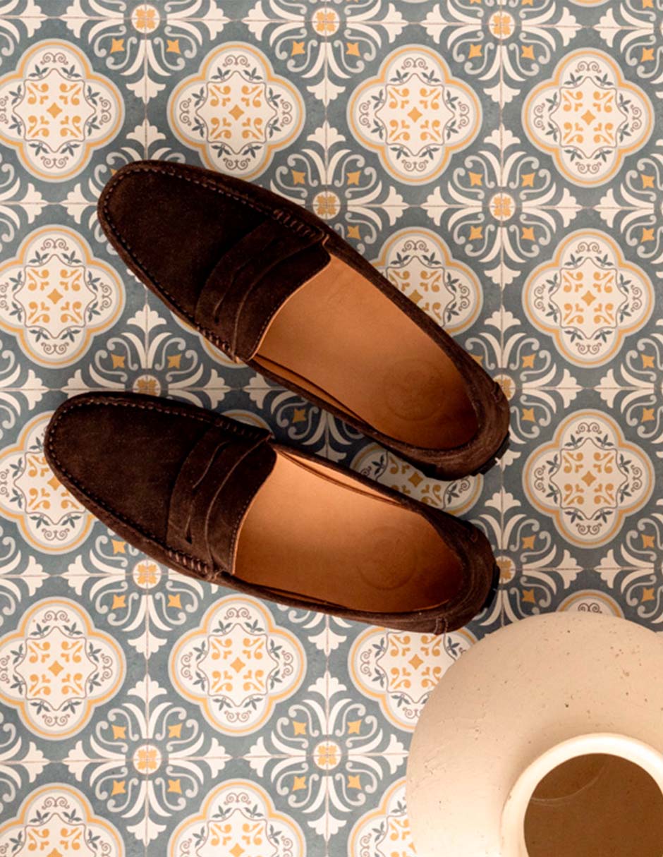 Mocasín de ante marrón