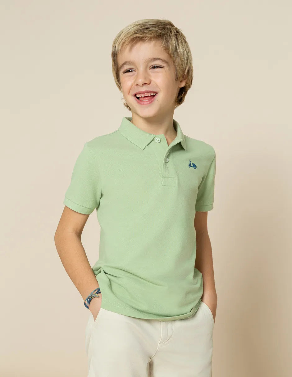 Polo de niño verde