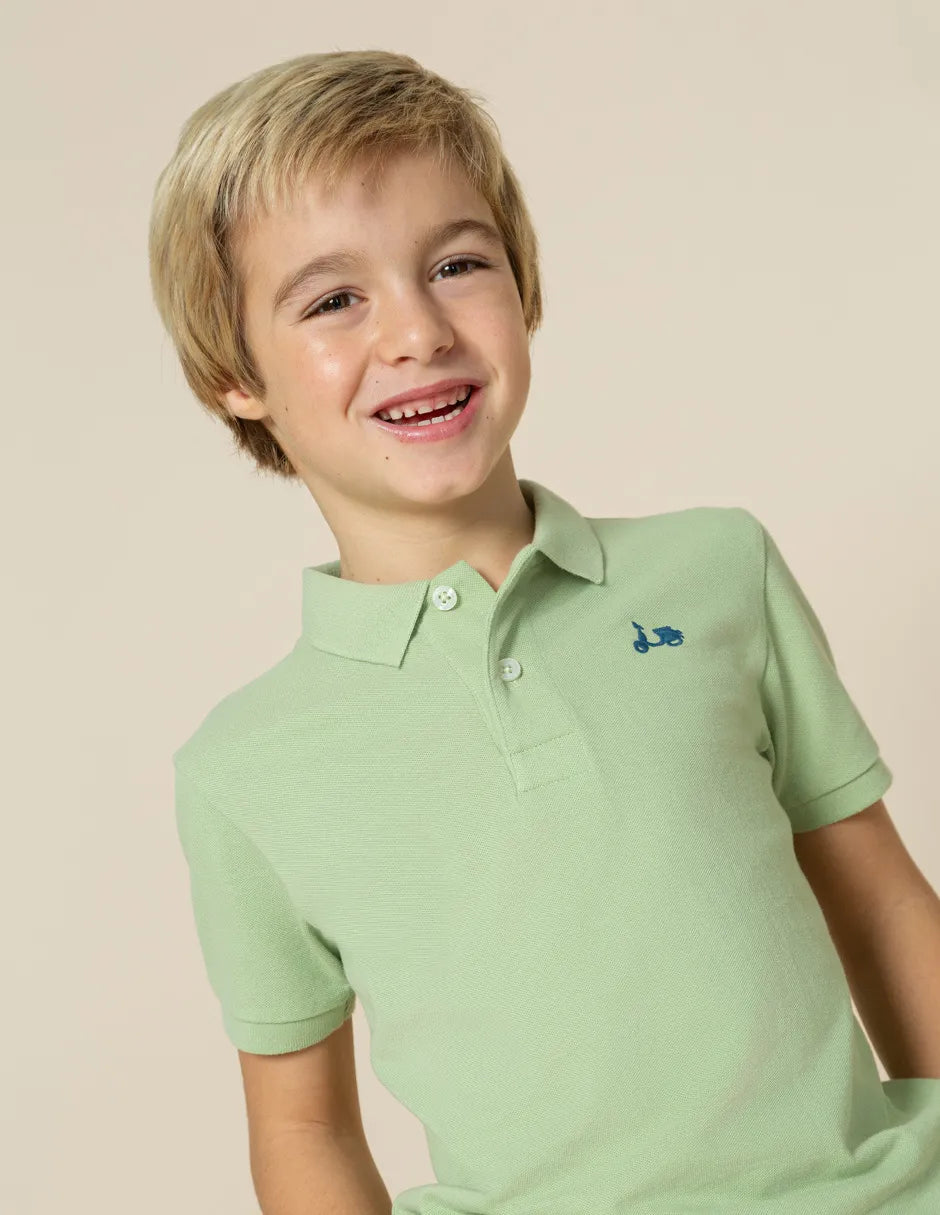 Polo de niño verde