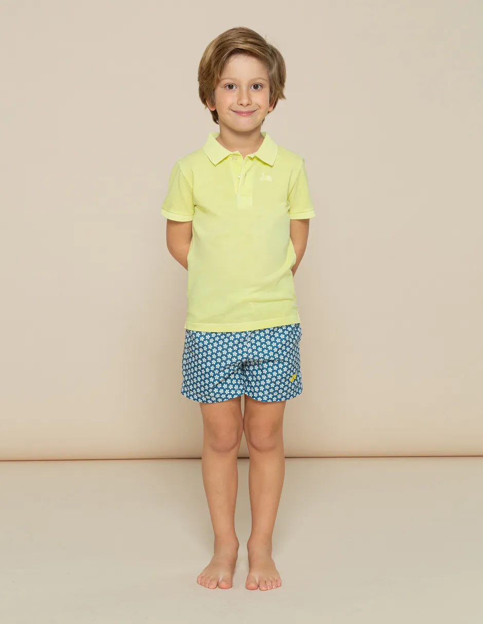Polo de manga corta amarillo de niño