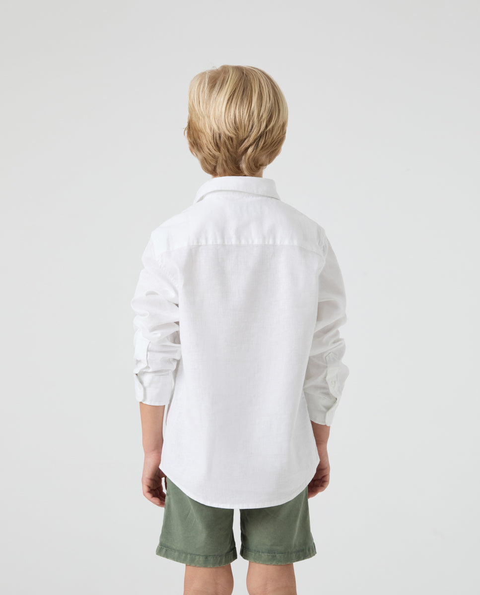 Camisa niño polera lissome li-co blanco | SCOTTA