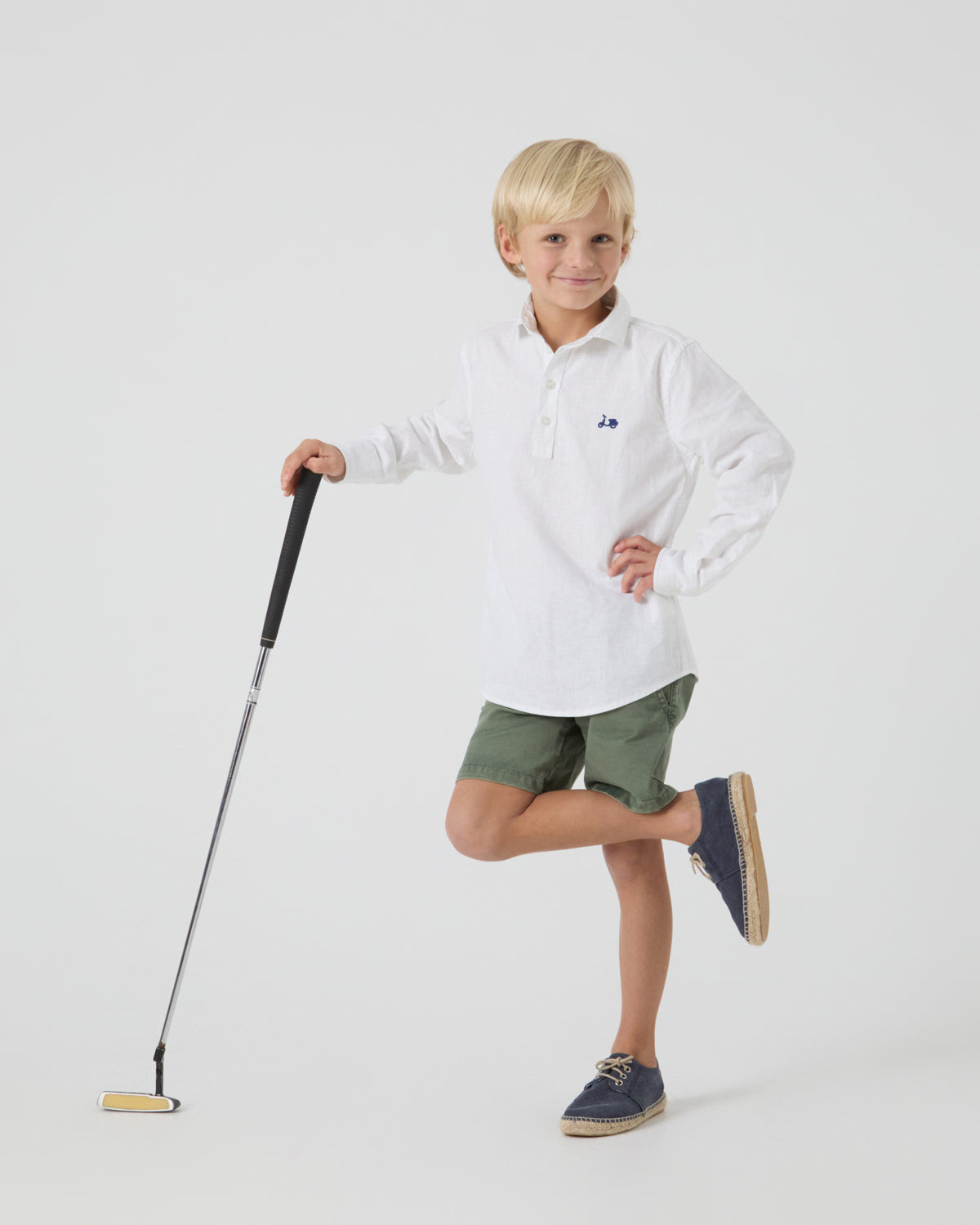 Camisa niño polera lissome li-co blanco | SCOTTA