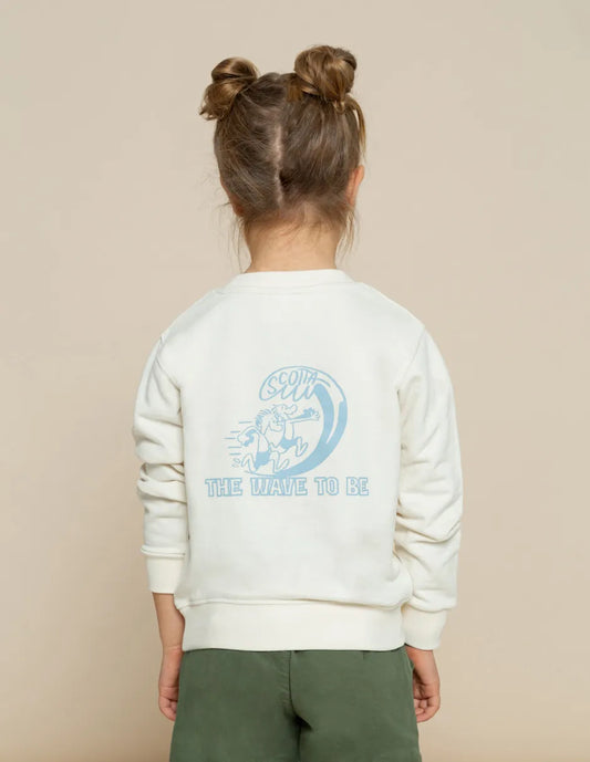 Sudadera niño blanca con dibujo