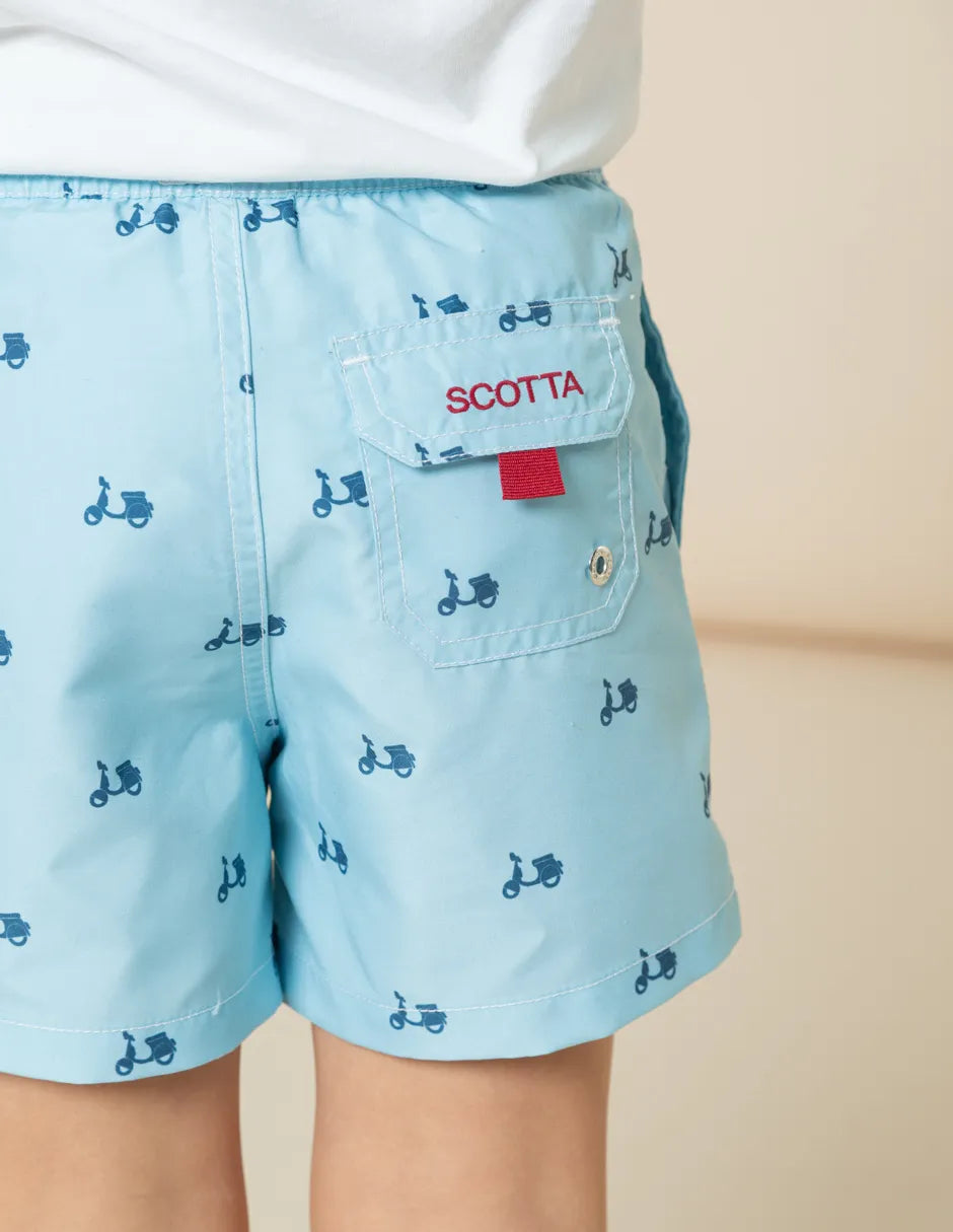 Bañador estampado azul de niño