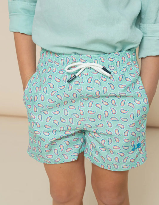 Bañador estampado verde agua