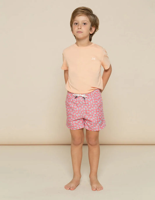Bañador estampado rosa de niño