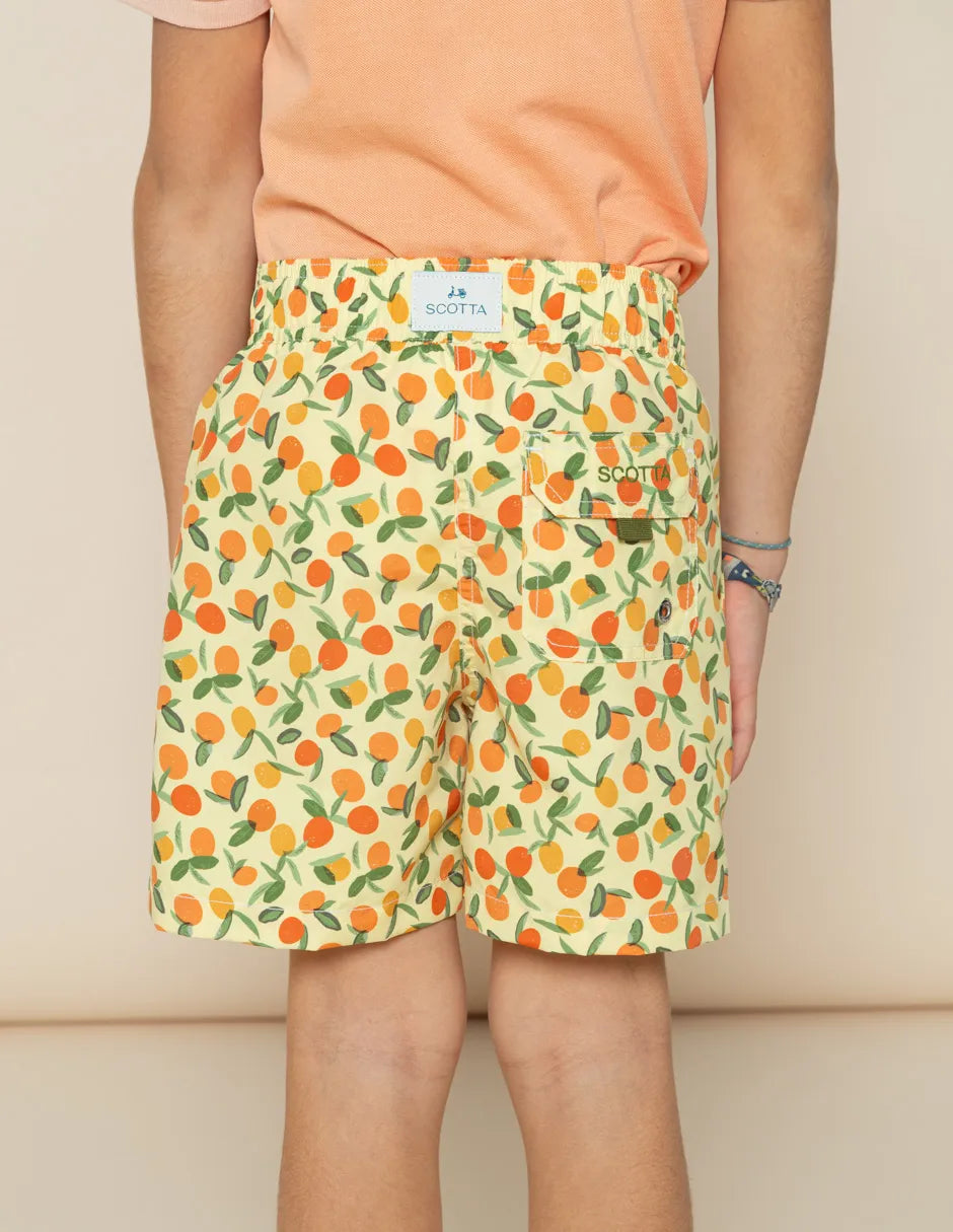 Bañador niño naranjas