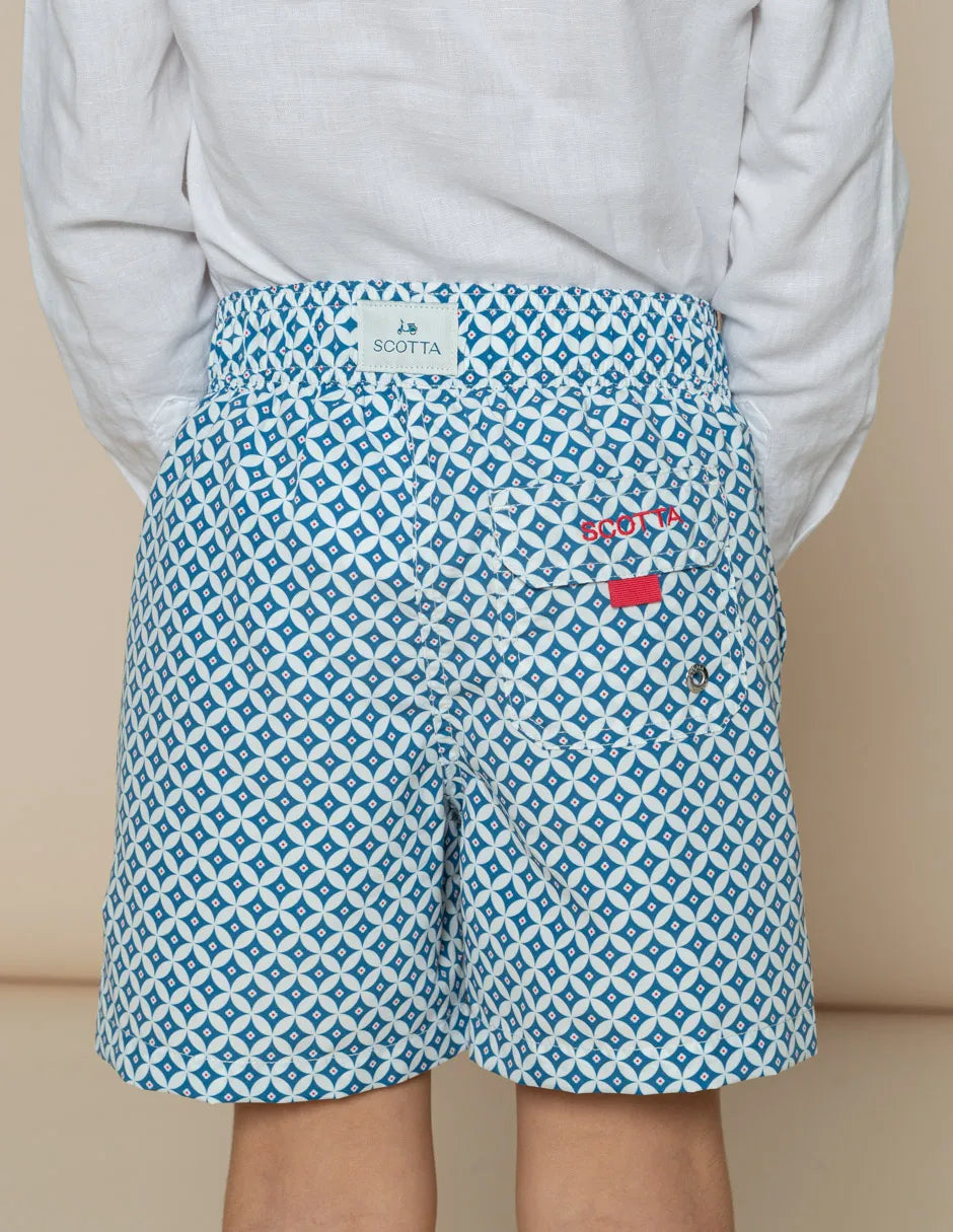 Bañador niño estampado azul