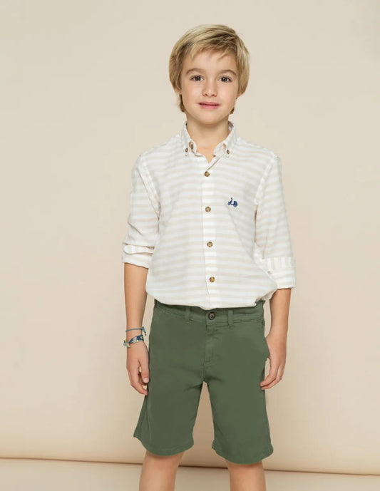 Bermuda de niño verde oscuro