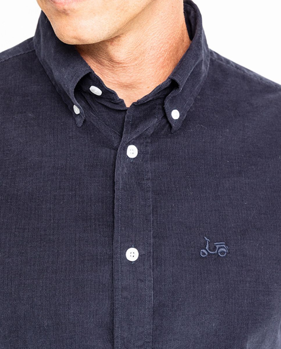 Camisa micropana marino | SCOTTA