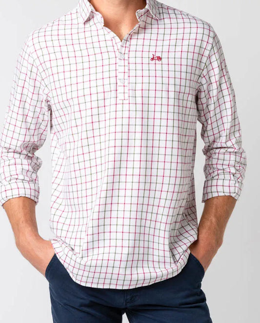 Camisa polera viyela dopo eco crudo