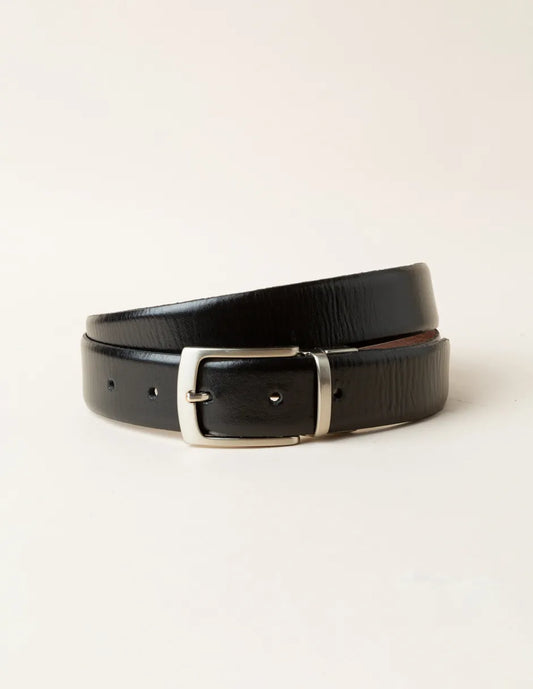 Cinturón de piel reversible para hombre