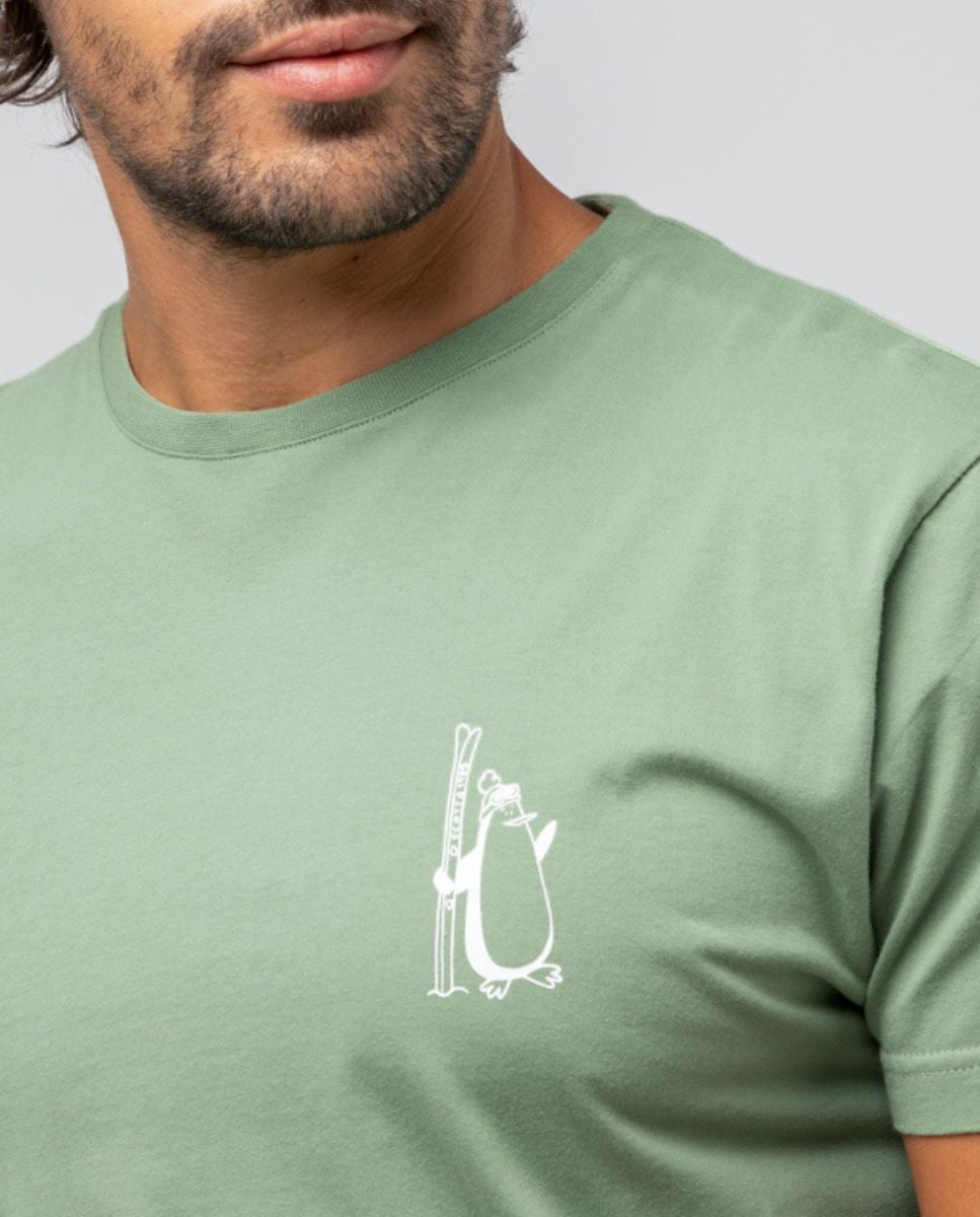 Camiseta comic penguin khaki