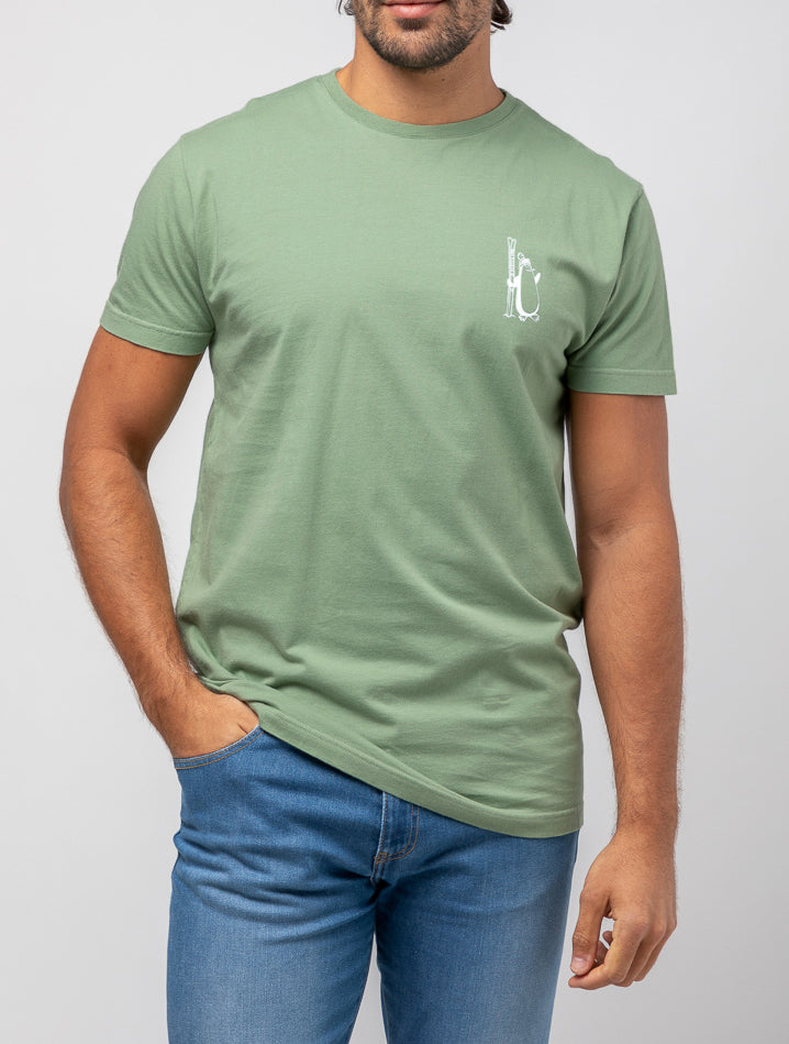 Camiseta comic penguin khaki